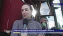 L'arrivo dei primi profughi in pullman a Trieste
