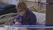 Scappa incinta di nove mesi e partorisce in Italia