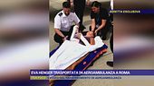 Eva Henger trasportata in aeroambulanza a Roma