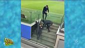Striscia lo striscione, la caduta di Inzaghi per le scale