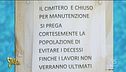 Scritte da brividi a Striscia il cartellone