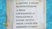 Scritte da brividi a Striscia il cartellone