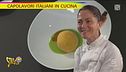 Capolavori italiani in cucina, la Palla di Mozzarella con tagliolini al basilico