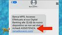 Il messaggio truffa MPS per rubare i vostri dati bancari