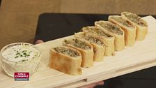 Strudel con verdure di stagione e Crostata con ricotta e amarene