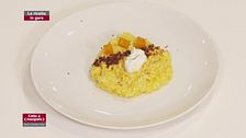 Risotto con crema di zucca e squacquerone