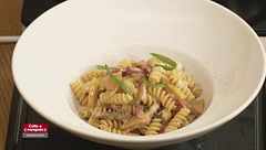 Pasta risottata mele e speck