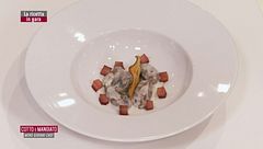 Gnocchi al cacao fonduta di gorgonzola e pere vetrificate