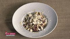 Lorighittas con salsiccia e risotto con zucca e cozze