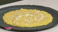 Risotto con crema di taleggio e granella di nocciole