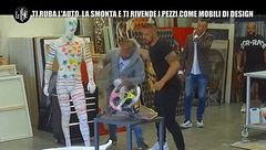 BELLO: Lo scherzo a Maniscalco: l'amata auto fatta a pezzi e trasformata in mobili di design