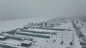 La neve imbianca le spiagge