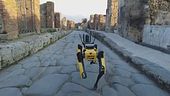 Un cane robot a guardia di Pompei