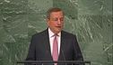 Draghi all'Onu, non possiamo cedere