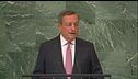 Draghi all'Onu, non possiamo cedere