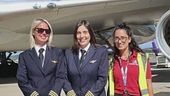 Due donne ai comandi del Boeing