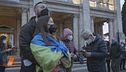 Roma: la fiaccolata per l'Ucraina