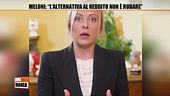 Meloni: "L'alternativa al reddito non è rubare"