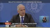 Matteo Piantedosi in diretta da Palazzo Chigi
