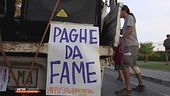 La protesta dei lavoratori sfruttati
