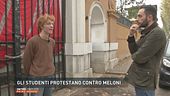 Gli studenti protestano contro Giorgia Meloni