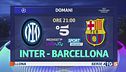 Champions su Canale 5, c'è Inter- Barcellona