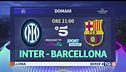 Champions su Canale 5, c'è Inter- Barcellona