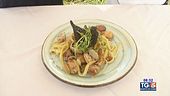 Gusto di vino - Fettuccine con vongole e zucchine accompagnate da falanghina