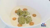 Gusto Verde: zuppa con formaggio di fossa, cetriolo, alghe e tartufo nero