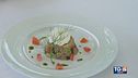 Pane biscottato con verdure e mousse di ricotta