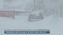 Maltempo, neve record a Norcia