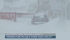 Maltempo, neve record a Norcia