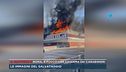 Roma, a fuoco una caserma dei carabinieri