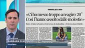 Al telefono Barbara D'Astolto, la hostess molestata