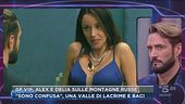 GF Vip, Alex e Delia sulle montagne russe