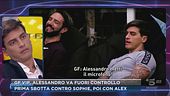 GF Vip, Alessandro va fuori controllo