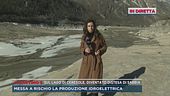 Sul lago di Ceresole, diventato distesa di sabbia