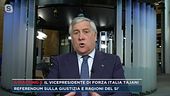 Referendum giustizia, parla Antonio Tajani