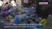 Roma, montagne di rifiuti vicino ai bidoni