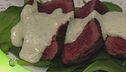 Tagliata di filetto con crema ai pinoli