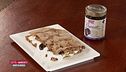 Pinsa romana dolce e gelato allo yogurt e mirtillo