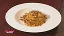 Linguine alla gallinella risottate al pomodoro e Prugne all'ascolana