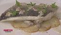 Pesce in guazzetto di lupini e tortino di patate