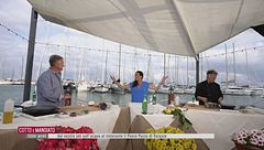 Gratin di tagliatelle cozze patate e menta e Involtini di pesce con verdure grigliate