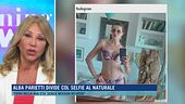 Alba Parietti divide col selfie al naturale