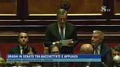 Draghi in Senato tra bacchettate e applausi