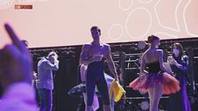 Pio e Amedeo allo spettacolo di Roberto Bolle