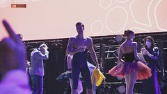 Pio e Amedeo allo spettacolo di Roberto Bolle