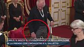 Carlo, il gesto di stizza durante la proclamazione