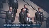 William e Harry, vicini al funerale di Diana, lontani a quello di Filippo